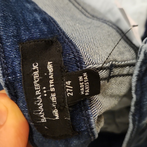 NWT Banana Republic Mid-rise straight pintuck jeans size 27/4 - Picture 10 of 11